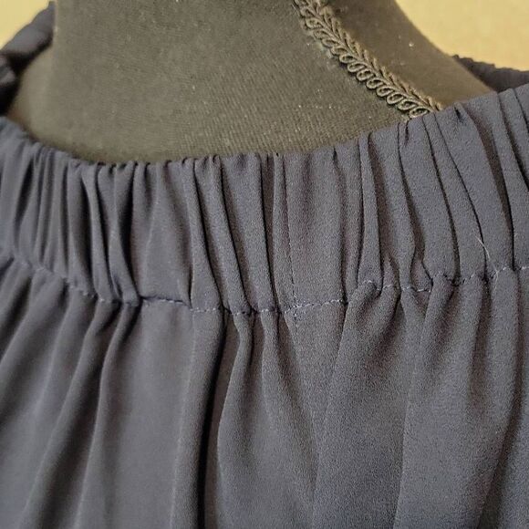 Premise Studio 3/4 Peasant Sleeve Off the Shoulder Sheer Blouse - Picture 3 of 8